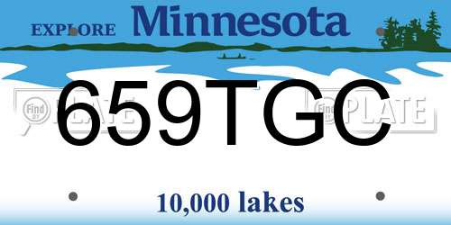 659TGC Minnesota License Plate