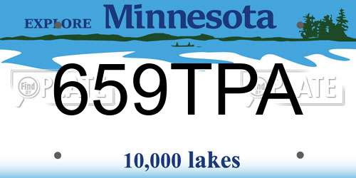 659TPA Minnesota License Plate