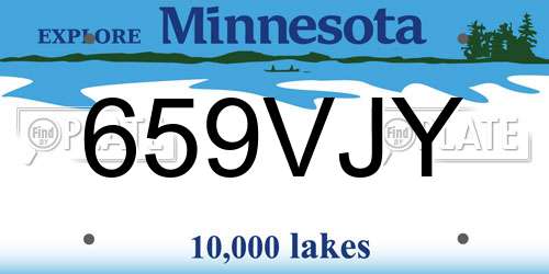 659VJY Minnesota License Plate