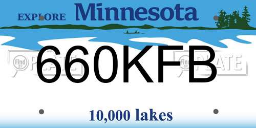 660KFB Minnesota License Plate