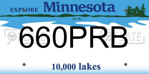 660PRB Minnesota License Plate