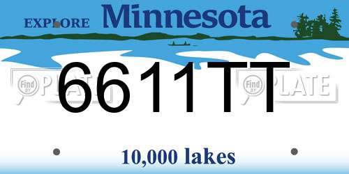6611TT Minnesota License Plate