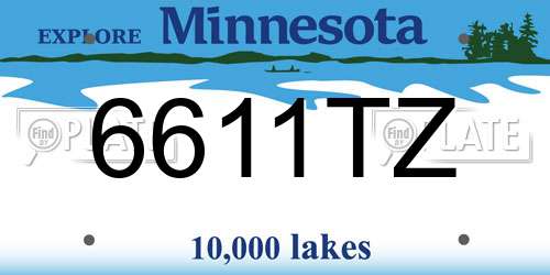 6611TZ Minnesota License Plate