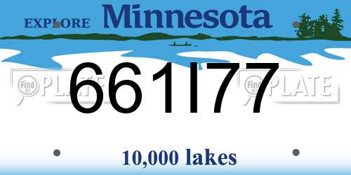 661I77 Minnesota License Plate