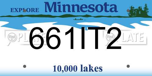 661IT2 Minnesota License Plate