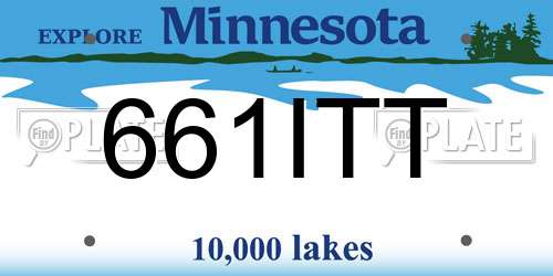 661ITT Minnesota License Plate