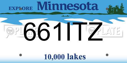 661ITZ Minnesota License Plate