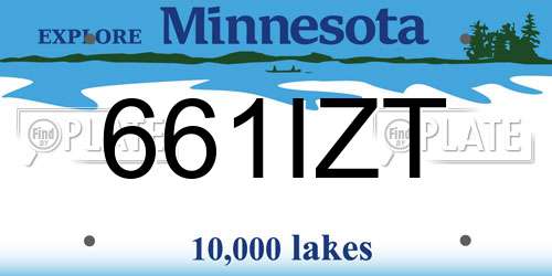 661IZT Minnesota License Plate