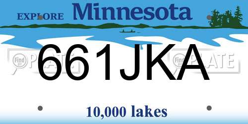 661JKA Minnesota License Plate