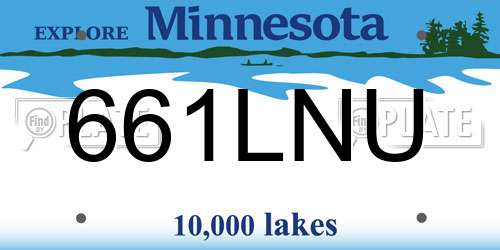 661LNU Minnesota License Plate
