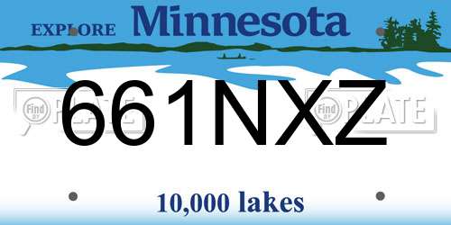 661NXZ Minnesota License Plate