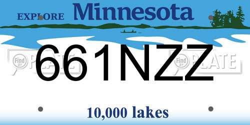 661NZZ Minnesota License Plate