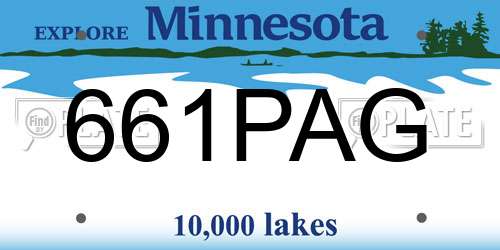 661PAG Minnesota License Plate
