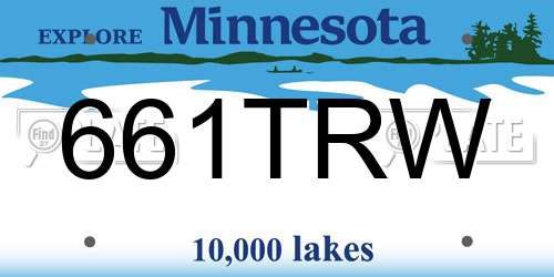 661TRW Minnesota License Plate