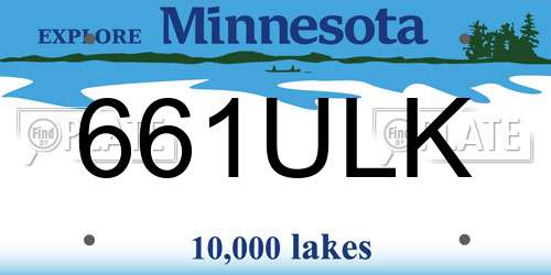 661ULK Minnesota License Plate