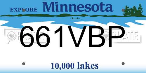 661VBP Minnesota License Plate