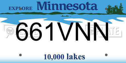 661VNN Minnesota License Plate