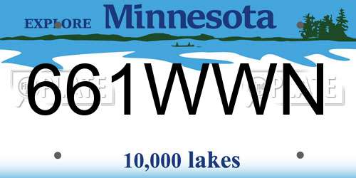 661WWN Minnesota License Plate