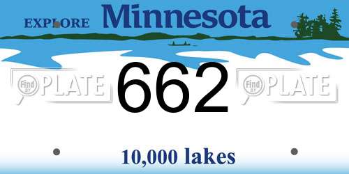 662 Minnesota License Plate