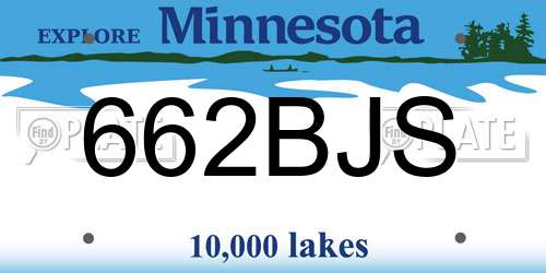 662BJS Minnesota License Plate