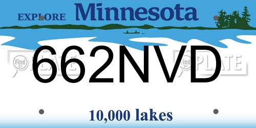 662NVD Minnesota License Plate