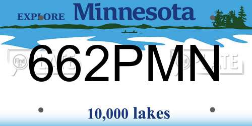 662PMN Minnesota License Plate