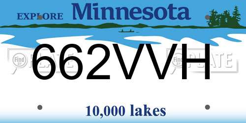 662VVH Minnesota License Plate