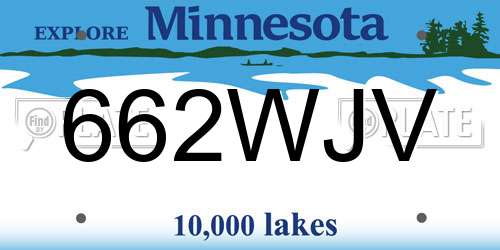 662WJV Minnesota License Plate
