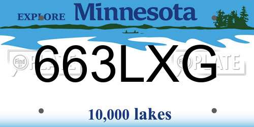663LXG Minnesota License Plate