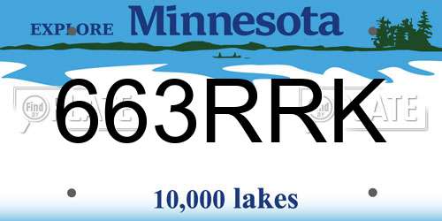 663RRK Minnesota License Plate