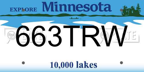 663TRW Minnesota License Plate