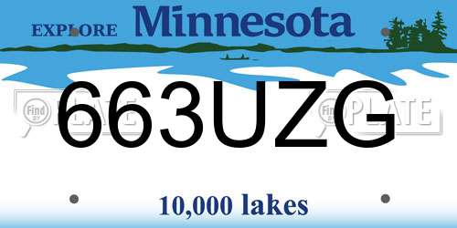 663UZG Minnesota License Plate