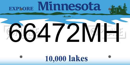 66472MH Minnesota License Plate