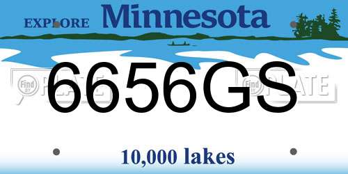 6656GS Minnesota License Plate