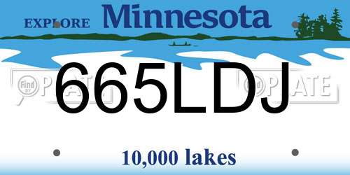 665LDJ Minnesota License Plate