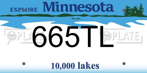 665TL Minnesota License Plate