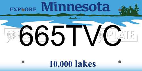 665TVC Minnesota License Plate
