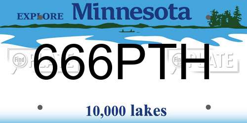 666PTH Minnesota License Plate