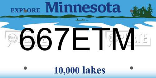 667ETM Minnesota License Plate