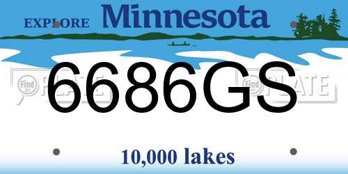 6686GS Minnesota License Plate
