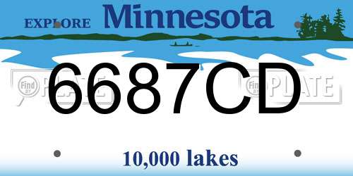 6687CD Minnesota License Plate