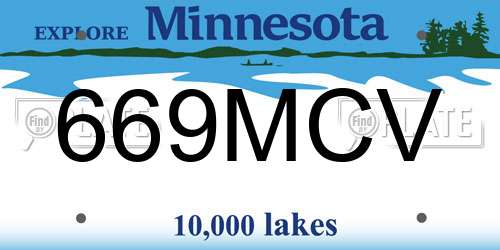 669MCV Minnesota License Plate