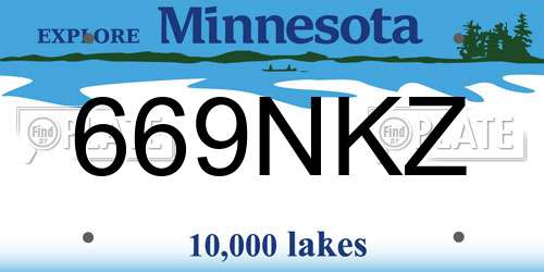 669NKZ Minnesota License Plate