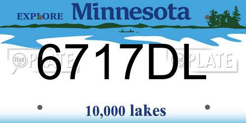6717DL Minnesota License Plate