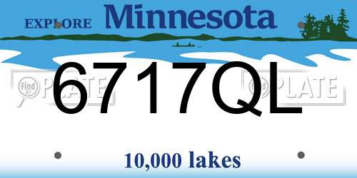 6717QL Minnesota License Plate