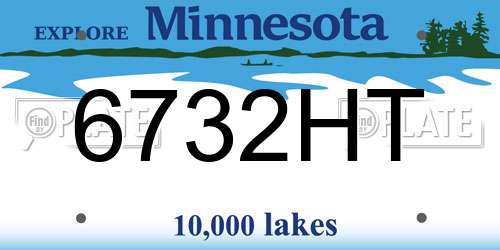 6732HT Minnesota License Plate
