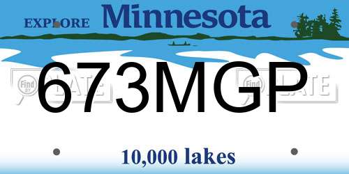 673MGP Minnesota License Plate