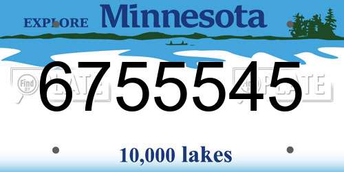 6755545 Minnesota License Plate