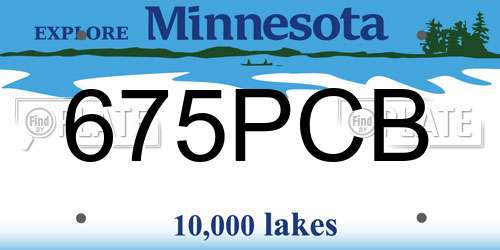 675PCB Minnesota License Plate