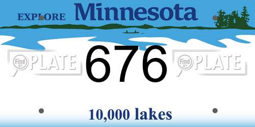 676 Minnesota License Plate